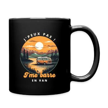J'peux pas ! j'me barre en van ! - Mug uni - noir - Droite