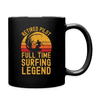 Légende du surf pilote à la retraite - Mug uni - noir - Droite