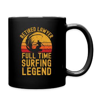 Surf-Legende im Ruhestand - Tasse einfarbig - Schwarz - Rechts