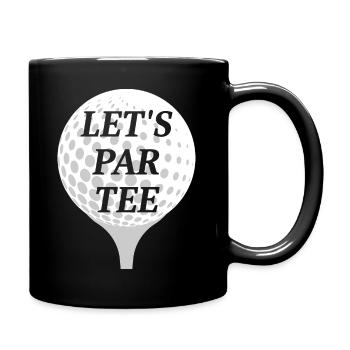 Golf lets par tee - Tasse einfarbig - Schwarz - Rechts