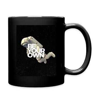 Sei dein eigenes T-Shirt - Tasse einfarbig - Schwarz - Rechts