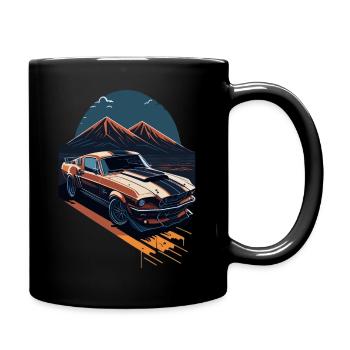 Muscle Car Power - Tasse einfarbig - Schwarz - Rechts