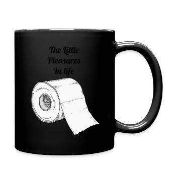 « Les petits plaisirs de la vie » design amusant - Mug uni - noir - Droite