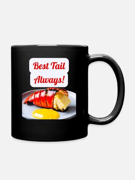 Drôle de design de homard « Best Tail Always! » - Mug uni - noir