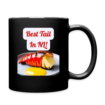 Drôle de design de homard « Meilleure queue à Terre-Neuve-et-Labrador! » - Mug uni - noir - Droite