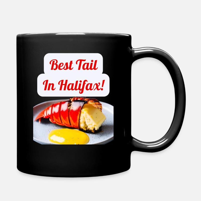 Drôle de conception de homard « Meilleure queue à Halifax! » - Mug uni - noir