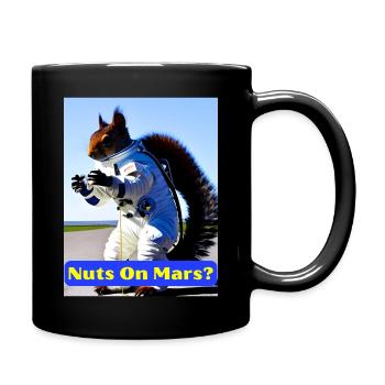 Des noix sur Mars? Conception d’écureuil idiot - Mug uni - noir - Droite