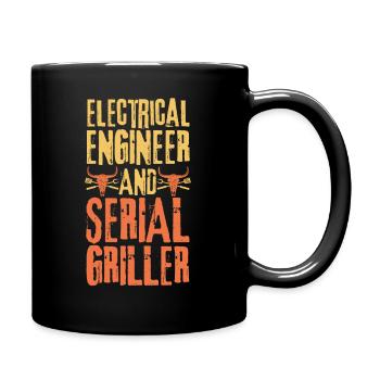 Elektrotechniker und Seriengriller - Tasse einfarbig - Schwarz - Rechts