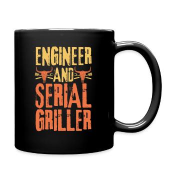 Ingenieur und Seriengriller - Tasse einfarbig - Schwarz - Rechts