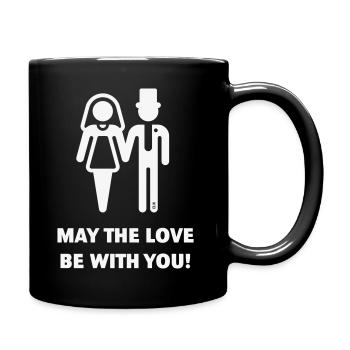 Que l’amour soit avec vous ! (Mariage / Mariage / F) - Mug uni - noir - Droite