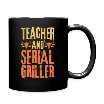 Lehrer und Seriengriller - Tasse einfarbig - Schwarz - Rechts