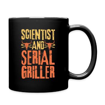Wissenschaftler und Seriengriller - Tasse einfarbig - Schwarz - Rechts