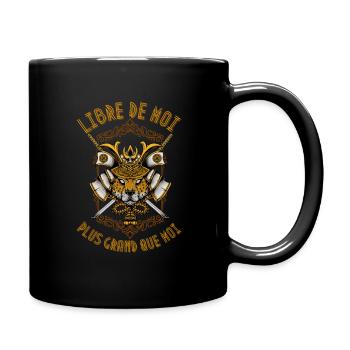 Libre de Moi chat guépard jaguar samouraï - Mug uni - noir - Droite