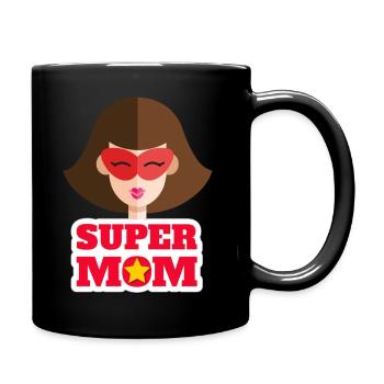 SUPER MOM - Mug uni - noir - Droite
