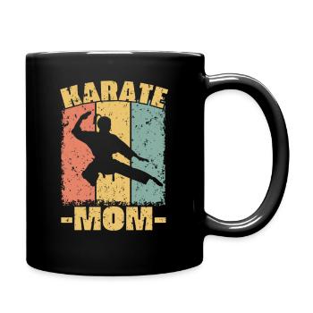 Karate-Mutter - Tasse einfarbig - Schwarz - Rechts