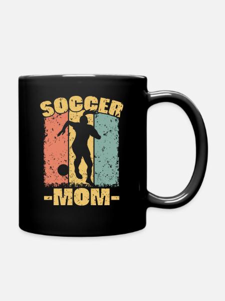 Fußball Mama - Tasse einfarbig - Schwarz