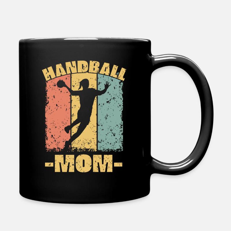 Handball Mama Muttertag Frauenhandball - Tasse einfarbig - Schwarz