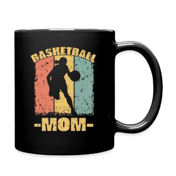Basketball Mama - Tasse einfarbig - Schwarz - Rechts