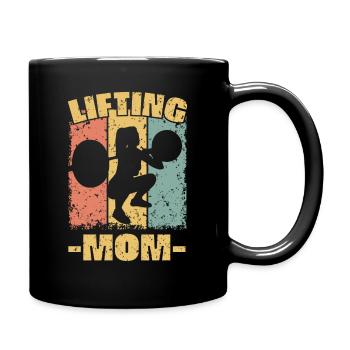 Weightlifting Mom - Full Colour Mug - black - Right