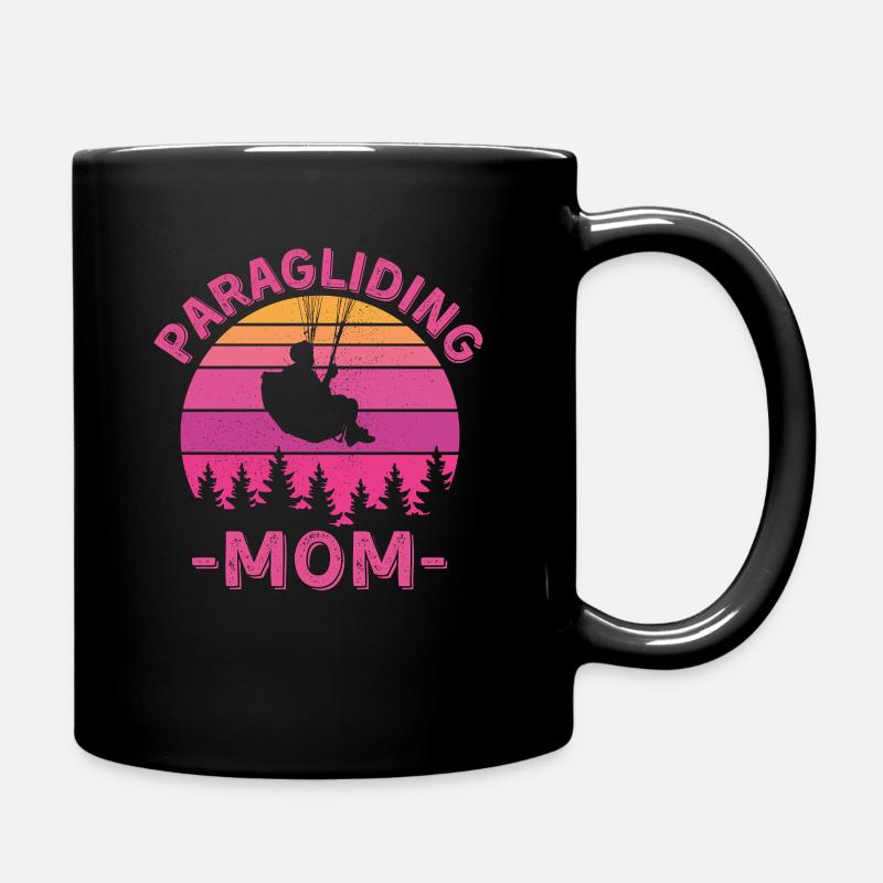 Paragliding Mama - Tasse einfarbig - Schwarz