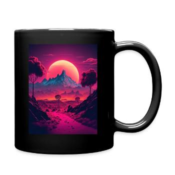 Cosmic Dreams of a Futurist Horizon - Tasse einfarbig - Schwarz - Rechts