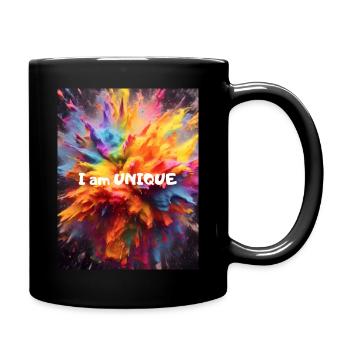 I am UNIQUE - Full Colour Mug - black - Right