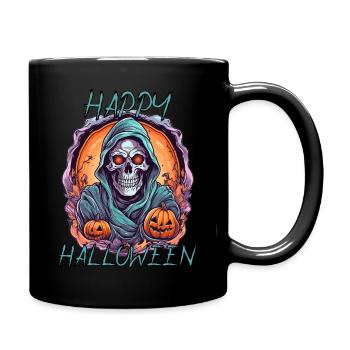 Happy Halloween - Tasse einfarbig - Schwarz - Rechts
