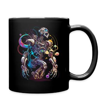 Robot fantastique dans le style Funk Art - Mug uni - noir - Droite