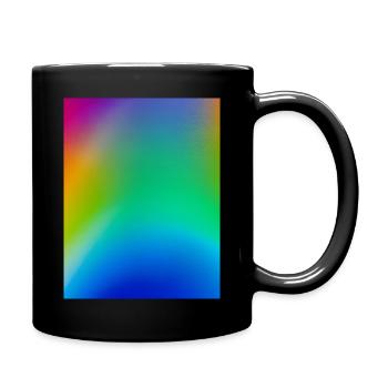Sommer mit Regenbogenfarben - Tasse einfarbig - Schwarz - Rechts