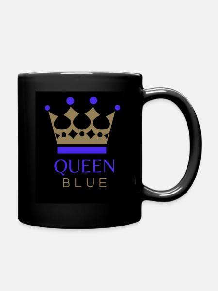 Queen🔵 blue - Tasse einfarbig - Schwarz