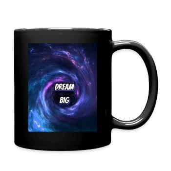 Dream, Träume, Traum, Weltall, erforschen - Tasse einfarbig - Schwarz - Rechts