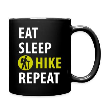 Hikers, tourists, pilgrims - Full Colour Mug - black - Right