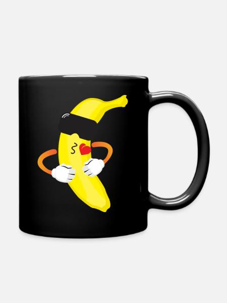 funny banana - Full Colour Mug - black