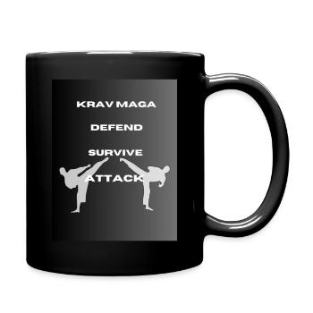 Defend Attack Survive - Tasse einfarbig - Schwarz - Rechts