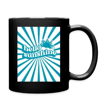 Retro summer - Tasse einfarbig - Schwarz - Rechts