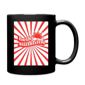 Retro summer - Tasse einfarbig - Schwarz - Rechts