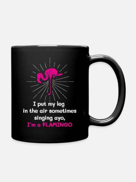 Je suis un graphique drôle de flamant rose - Mug uni - noir