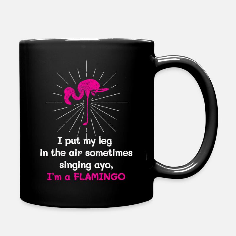 Je suis un graphique drôle de flamant rose - Mug uni - noir