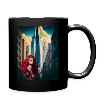 Welcome to Mangacity ! - Tasse einfarbig - Schwarz - Rechts