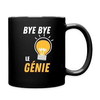 Bye Bye le génie - Pot de départ - Mug uni - noir - Droite