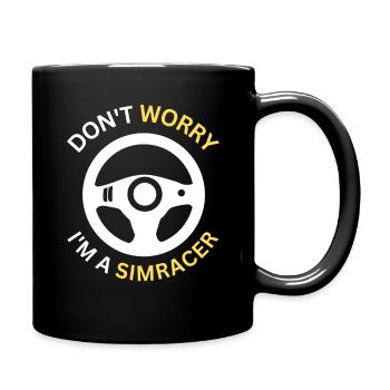 Mach dir keine Sorgen, ich bin ein Simracer - Simracing-Videospiele - Tasse einfarbig - Schwarz - Rechts