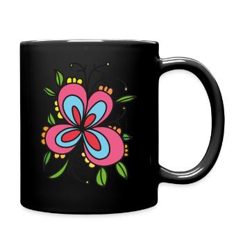 Mai Blumen Prints - Tasse einfarbig - Schwarz - Rechts