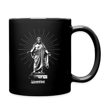 Jesus Christus / Darstellung in Weiß - Tasse einfarbig - Schwarz - Rechts