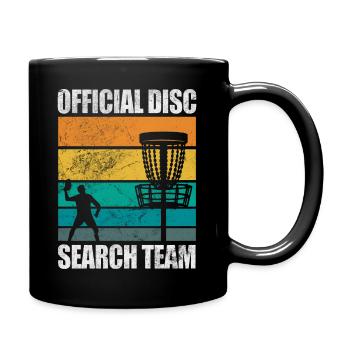 Official Disc Search Team Disc Throwing Folf - Tasse einfarbig - Schwarz - Rechts