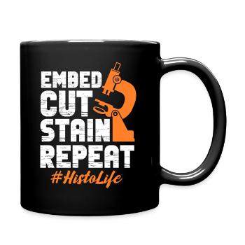 Incorporer la coupe Teinture Répéter - Mug uni - noir - Droite