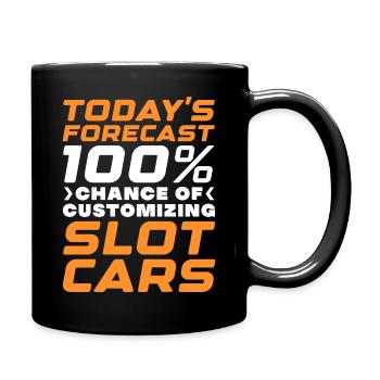 Les prévisions du jour sont de 100 % de chances de personnaliser la machine à sous - Mug uni - noir - Droite