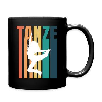 Dancing Dance Music - Tasse einfarbig - Schwarz - Rechts