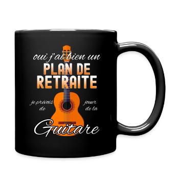 Plan de retraite Pour Parent guitare et plaisir - Mug uni - noir - Droite