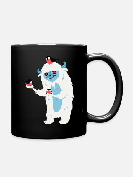 Monster mit Vögeln - Tasse einfarbig - Schwarz