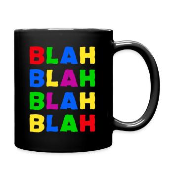blah blah - Full Colour Mug - black - Right